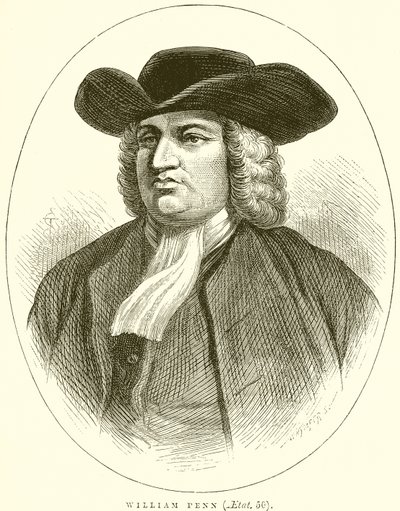 William Penn (Aetat. 50) od English School