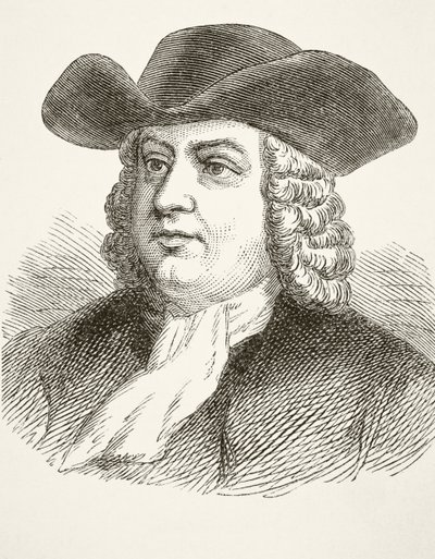 William Penn, z „Národní a domácí historie Anglie“ od Williama Hickmana Smith Aubrey (1858-1916), vydaný v Londýně, kolem roku 1890 od English School