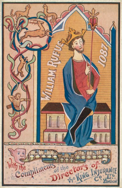 William Rufus (barevná litografie) od English School