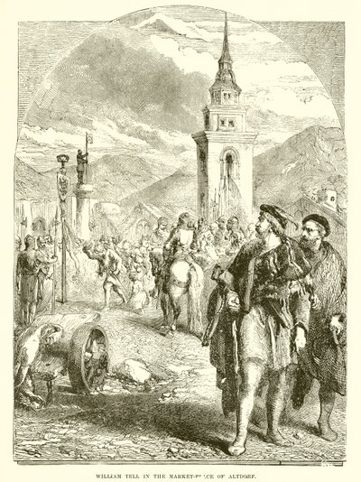 William Tell na tržišti v Altdorfu od English School