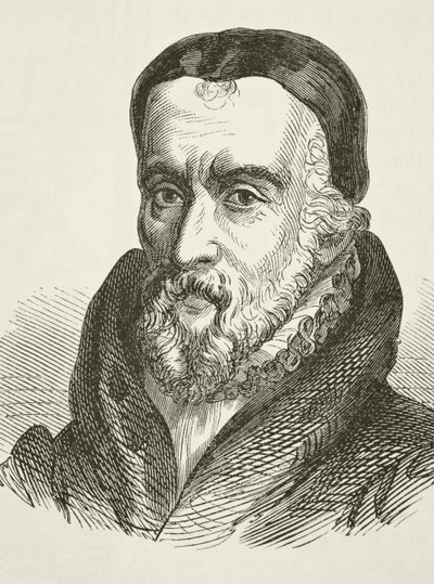 William Tyndale, z „Národní a domácí historie Anglie“ od Williama Hickmana Smith Aubrey (1858-1916), vydaný v Londýně, kolem roku 1890 od English School