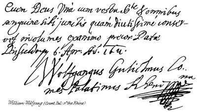 William Wolfgang (hrabě z Rýna) od English School