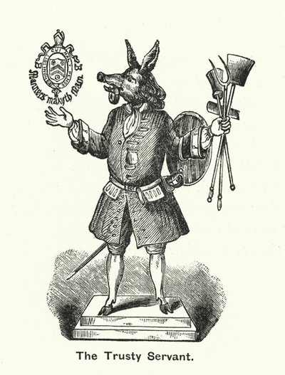 Winchester College: The Trusty Servant (rytina) od English School