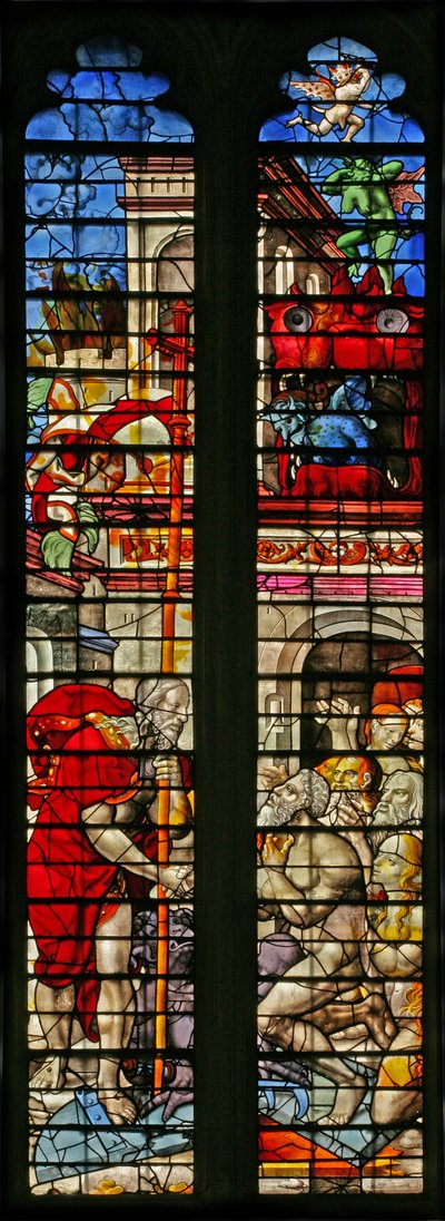 Okno w15 zobrazující Harrowing of Hell od English School
