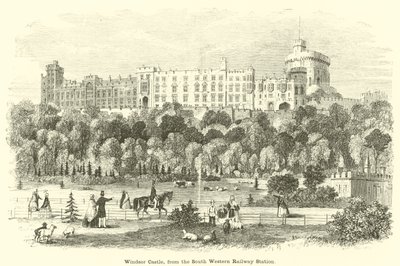 Hrad Windsor, od jihozápadního nádraží od English School