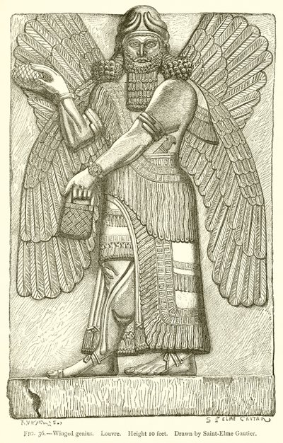Okřídlený génius. Louvre od English School