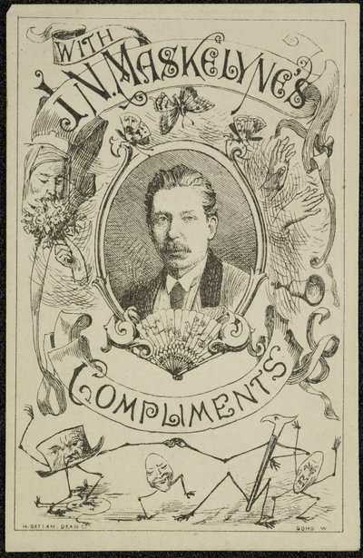S komplimenty J. N. Maskelyne, kolem roku 1875 (rytina) od English School