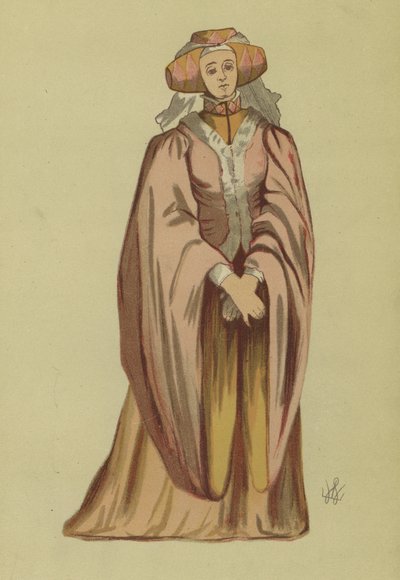 Dámský kostým za vlády Richarda II. od English School