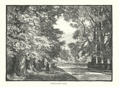Worcester Park (rytina) od English School