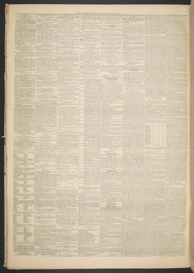Worcestershire Chronicle, 20. září 1871 (novinový papír) od English School