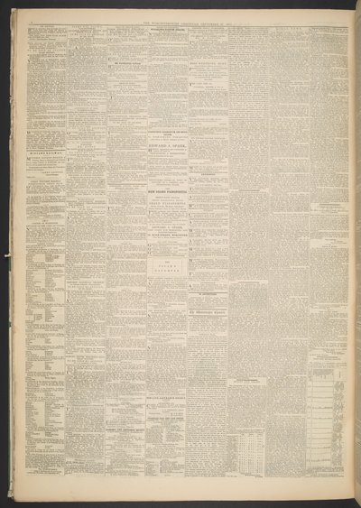 Worcestershire Chronicle, 27. září 1871 (novinový papír) od English School