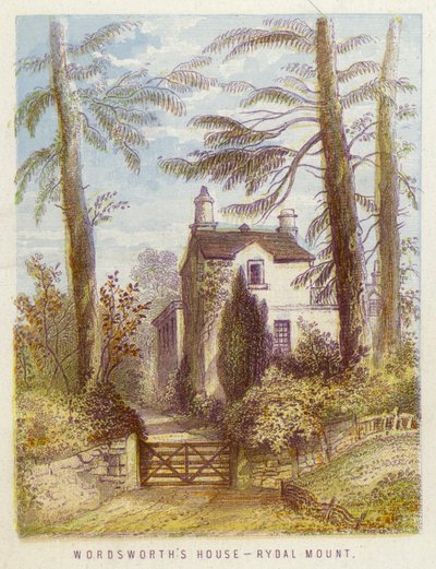 Wordsworthův dům, Rydal Mount (barevné lito) od English School