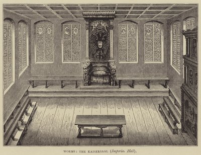 Worms, Kaisersaal, Imperial Hall (rytina) od English School