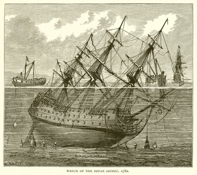 Vrak Royal George, 1782 od English School