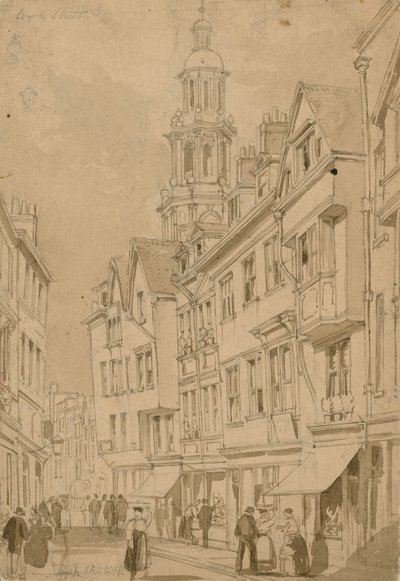 Wych Street, Londýn (wc na papíře) od English School