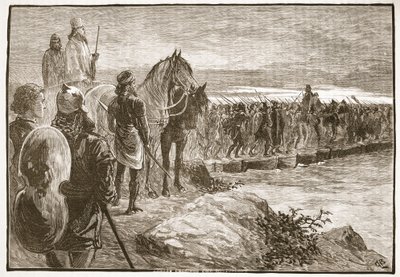 Xerxes překračující Hellespont od English School