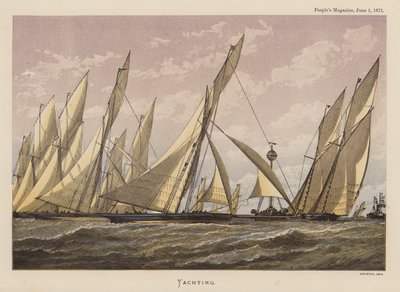 Jachting (kolorovaná rytina) od English School