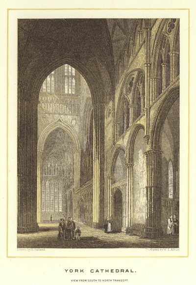 Yorkská katedrála, pohled z jihu na severní transept od English School