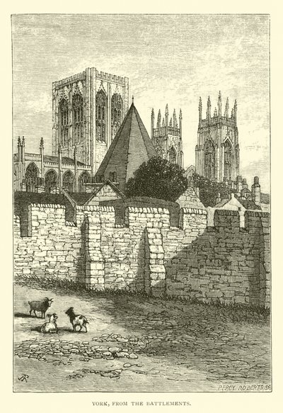 York, z Battlements od English School