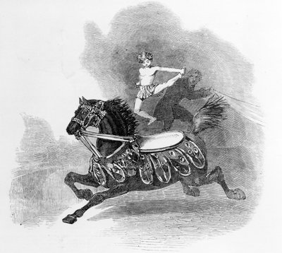 Mladý Hernandez, v Astleyho amfiteátru, ilustrace z „The Illustrated London News“, 1849 od English School
