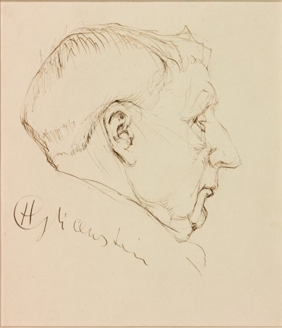 Portrét George Hortona (tuš na papíře (nalepená na kartě)) od Enoch Henryk Glicenstein