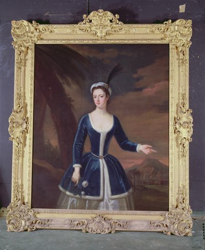Portrét Mary Slingsby ve východní krajině od Enoch Seeman