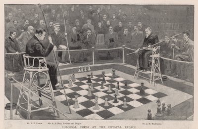 Kolosální šachy v Crystal Palace od Enoch Ward