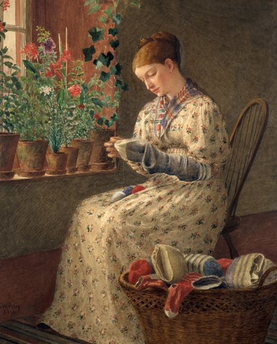 A Months Darning, 1876. od Enoch Wood Perry