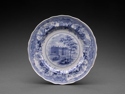 Talíř, cca 1831-46 (olověná glazovaná kamenina s transferovým tiskem) od Enoch Wood and Sons