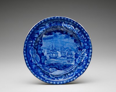 Talíř, c. 1818-1846 (olověná glazovaná kamenina s transferovým tiskem) od Enoch Wood and Sons
