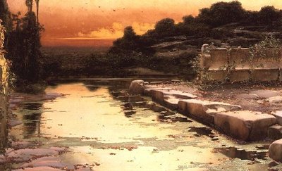 Zatopené ruiny při západu slunce od Enrique Serra