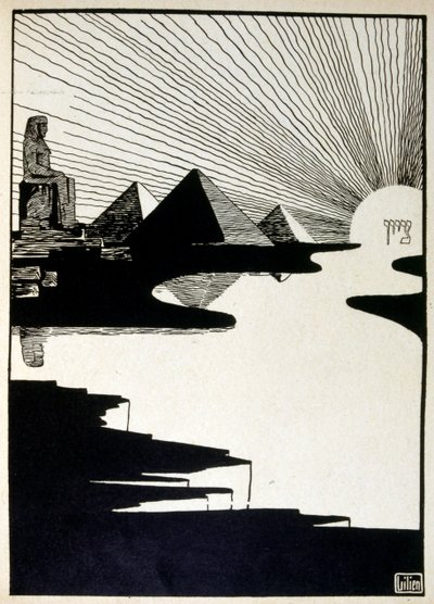 Pesach festival, z knihy Judah ilustrované Ephraim Moses Lilien (1874-1925). Lilian je považován za otce sionistické ikonografie vytvořené ve stylu Jugendstil (německá secese). Ilustroval knihu „Juda“ (1900), knihu biblické poezie od Ephraim Moses Lilien