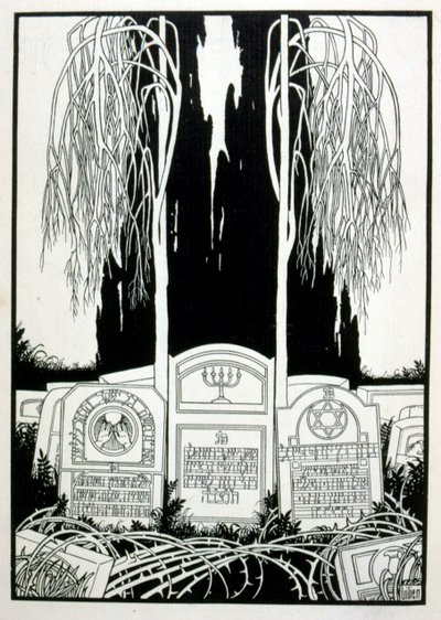 strana "Juda". sbírka balad nežidovského básníka Börriese von Münchhausena 1900 od Ephraim Moses Lilien