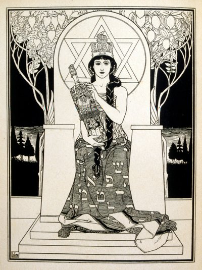 strana "Juda". sbírka balad nežidovského básníka Börriese von Münchhausena 1900 od Ephraim Moses Lilien