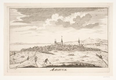 Vyhlídka na Aarhus od Erasmus Sigismund Resch