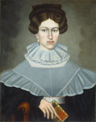 žena drží knihu od Erastus Salisbury Field