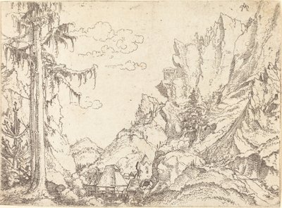 Horská krajina, 15101525. od Erhard Altdorfer