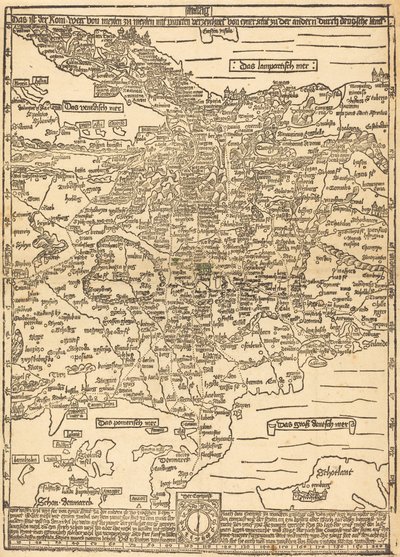 Cestovní mapa střední Evropy od Erhard Etzlaub