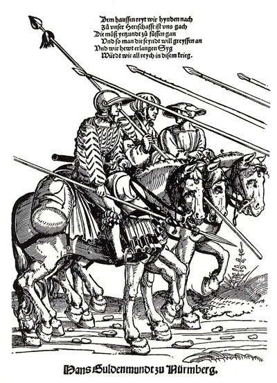 Vojenské tažení landsknechtů od Erhard Schon