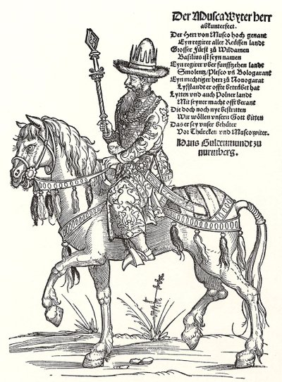 Portrét velkoknížete Vasilije III Ivanoviče z Moskvy 1479-1533 od Erhard Schon