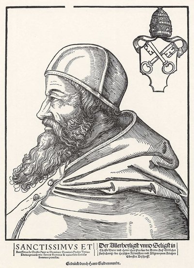 Portrét papeže Pavla III Farnese od Erhard Schon