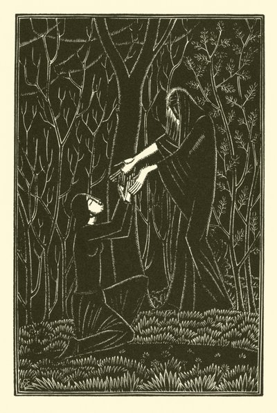 Smrt a dáma (litho) od Eric Gill