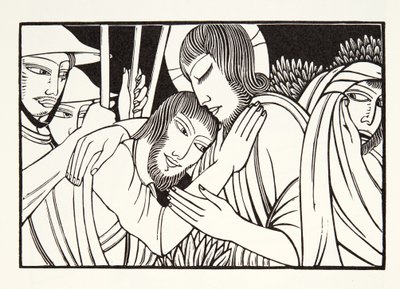 Jidášův polibek od Eric Gill