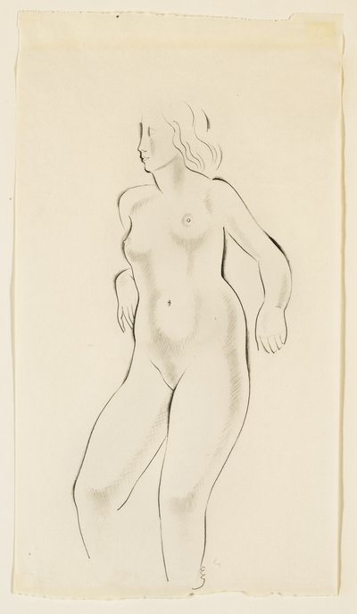 Studie ženského aktu od Eric Gill