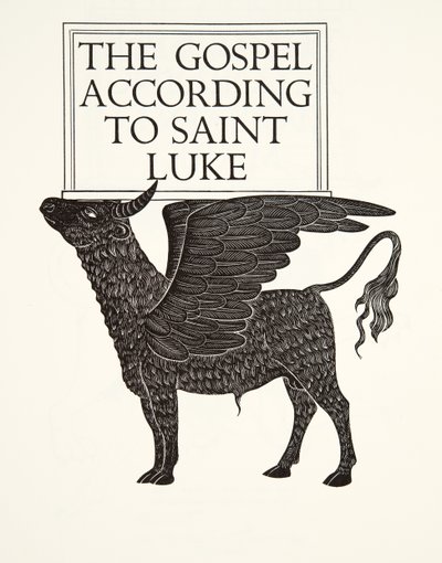 Černé tele svatého Lukáše od Eric Gill