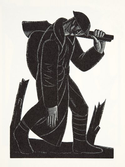 Westward Hoe!, podle kresby Davida Jamese od Eric Gill