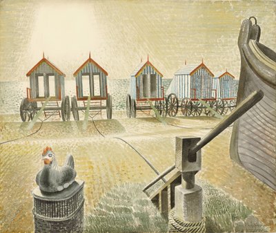 Aldeburgh Bathing Machines, 1938 od Eric Ravilious