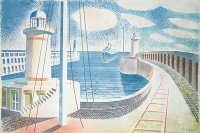 Přístav Newhaven od Eric Ravilious