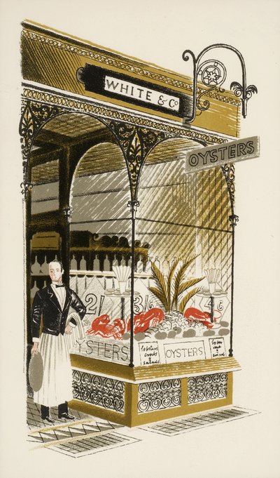 Ústřicový bar, cca 1938 od Eric Ravilious