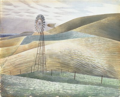 Větrný mlýn, 1934 od Eric Ravilious